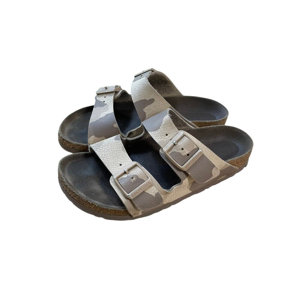 BIRKENSTOCK Arizona Desert Camo Print Leather Sandals Size 36 US 5-5.5